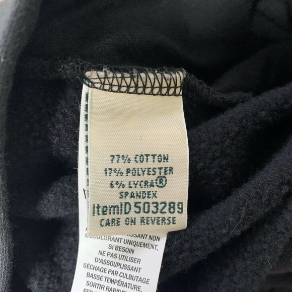 LL Bean Womens Size Medium Classic Black Fleece Back Casual Pants Inseam 27.5 - Picture 8 of 9